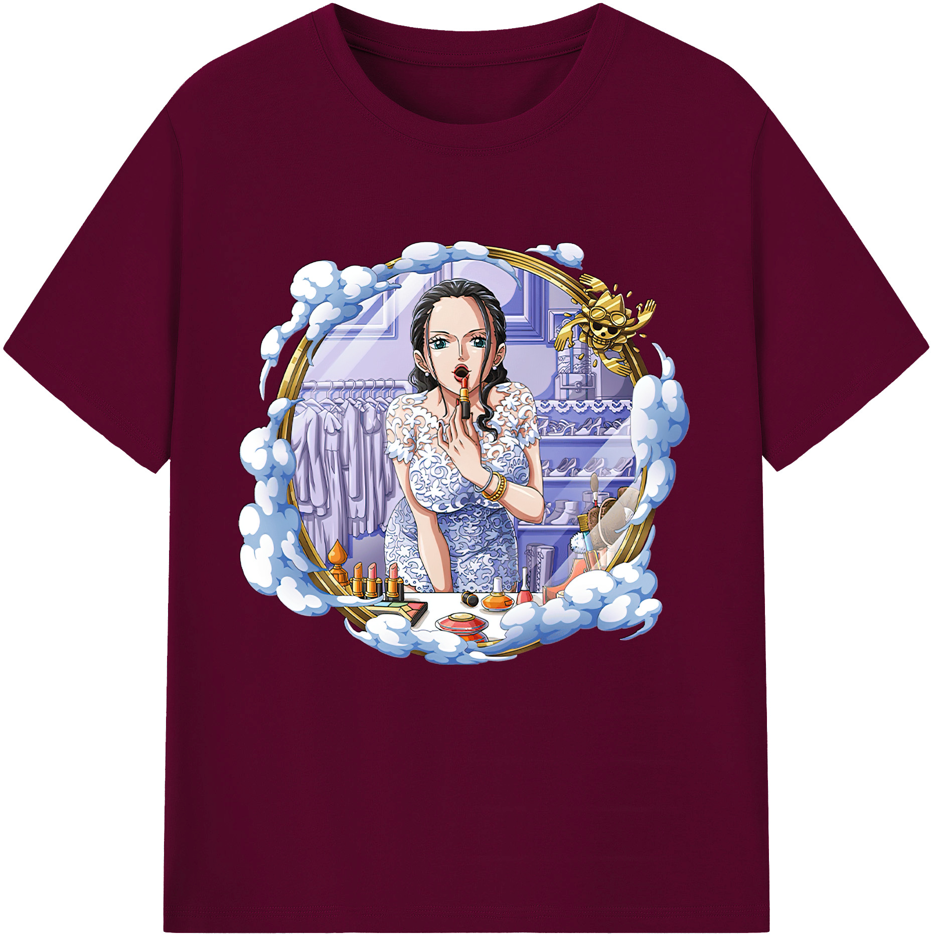 ワンピース ニコ・ロビン ONE PIECE Nico Robin レディースカジュアルプリントTシャツ（綿100％）